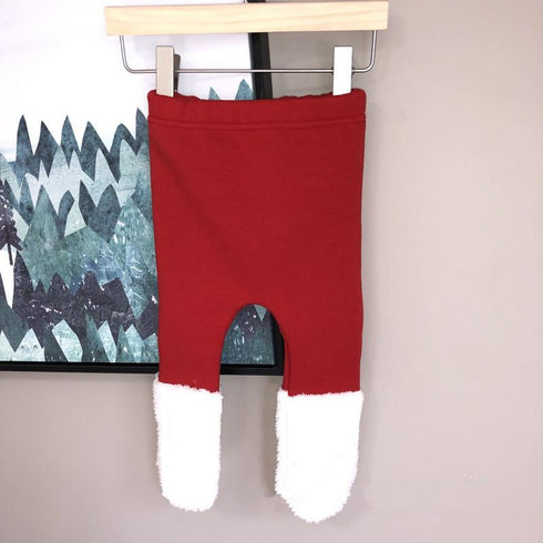 Baby climbing clothes baby cute Spring Festival Christmas plus velvet jumpsuit New Year snowman love climbing clothes send hat