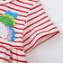 Short Sleeve Knitted Cotton Girl Dress Cartoon Cute Children's Dress
