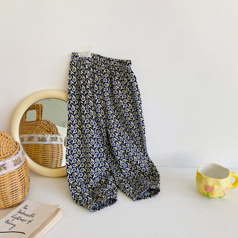 Children's floral anti-mosquito pants thin casual pants air-conditioned pants
