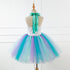 European And American Children's Clothing Girls Mermaid Fluffy Skirt Cospaly Performance Dress Fish Scale Dress Dress Send Headdress