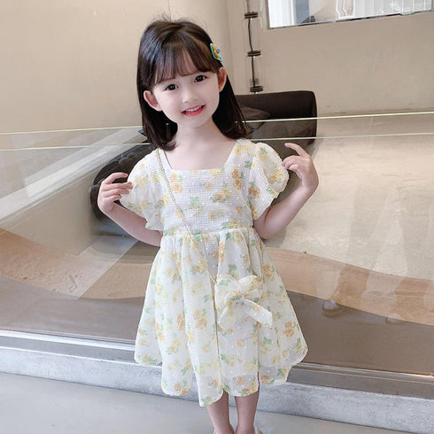 Girls' Summer Dress 2022 New Sweet Short Sleeve Princess Dress