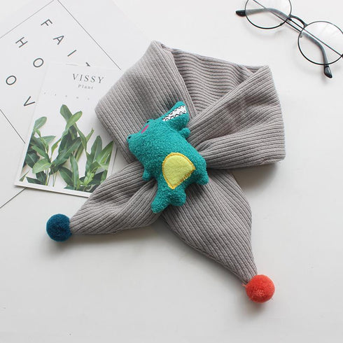 Children's Scarf With Plush Character
