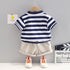 Baby Stripe Short Sleeve Shorts Set