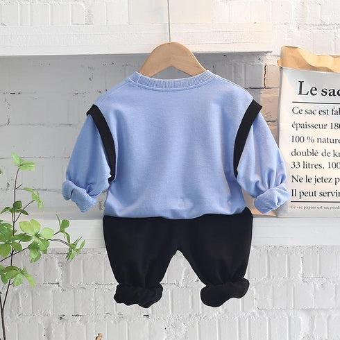 Boy's Spring and Autumn Dress Set Two-Piece Set