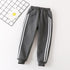 Autumn and Winter Lamb Fleece Striped Cotton Pants