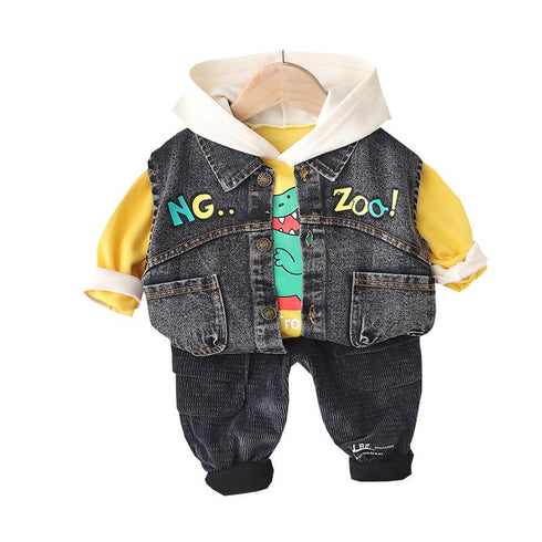 Boys autumn and winter suit set of three