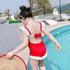 Girl's One-Piece Swimsuit Girl's Strap Bow Swimsuit