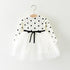 Autumn New Polka Dot Stitching Gauze Princess Dress Baby Girl Long Sleeve Dress