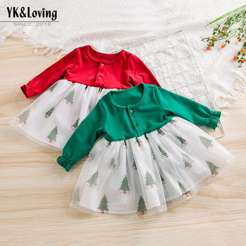 Christmas party dress baby halo dress jumpsuit