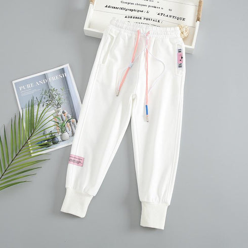 Girls' Spring and Autumn Fashion Sports Pants