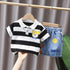 Summer boys striped short-sleeved shorts two-piece set