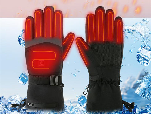 Electric heating gloves against cold and heat