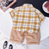 Summer boy suit short sleeve shirt two-piece set
