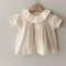 Lovely Princess Lotus Leaf Collar Shirt Bubble Sleeve Top Or Jumpsuit