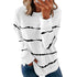 Loose Joker Striped Long Sleeve Sweatshirt