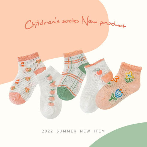Children's Candy Colored Socks (five Pairs)