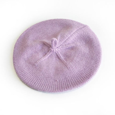 Solid color foreign style wool knit cap beret 9.44 inches