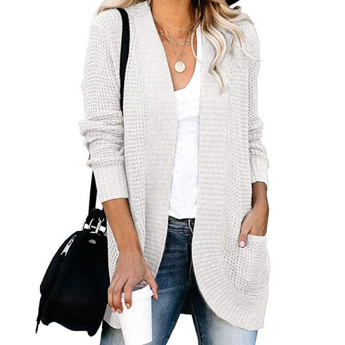 Large Pocket Sweater Cardigan