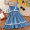 Girls Summer Suspender Lace Dress