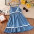 Girls Summer Suspender Lace Dress