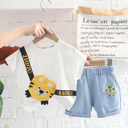 Children's short sleeve suit summer