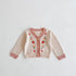 Flower Embroidered Knitted Sweater Cardigan Long Sleeve Top