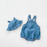Spring and summer baby denim straps ha coat and sun hat jumpsuit climbing suit