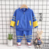 Spring and Autumn Children's Long Sleeve Zipper Wear Set Two-Piece Set