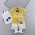 Boys summer suit short sleeve shirt shorts two-piece set