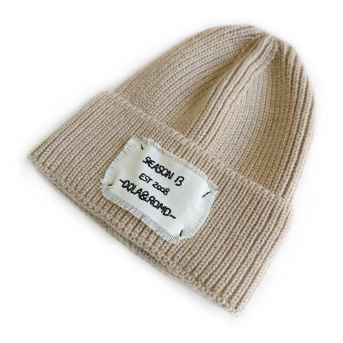 Cloth Logo Knitted Dome Cap