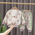 Two-piece spring and autumn suit for boys and girls