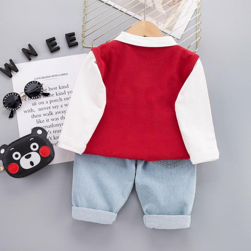 Spring and Autumn Children's Three-Piece Set