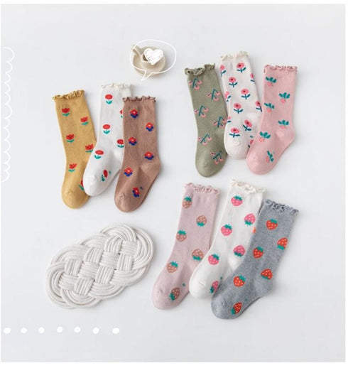 Children's socks autumn and winter cartoon wooden ear children's socks