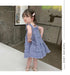 New Girls Summer Plaid Dress Girls Cake Dress Children's Clothing Suspender Skirt
