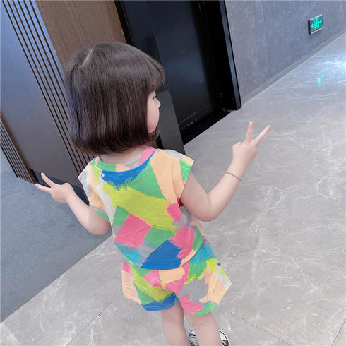 Children's Sleeveless Color Suit