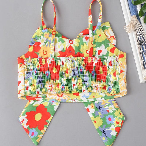 Summer girls French floral camisole