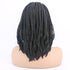 Chemical fiber hair Women black twisted braid three strands dirty braid wig headgear