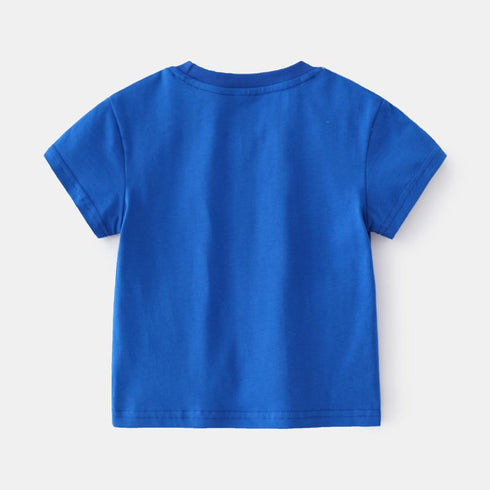 Summer boy double dinosaur short sleeve