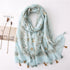 Small Fresh Cotton and Hemp Scarf Bohemian Printed Scarf