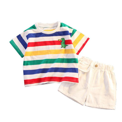 Summer Children's T-shirt Pants Two-Piece Set