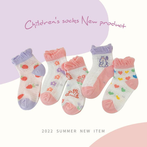 Children's Candy Colored Socks (five Pairs)