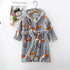 Fall/winter flannel bathrobe padded boys and girls nightgown pajamas