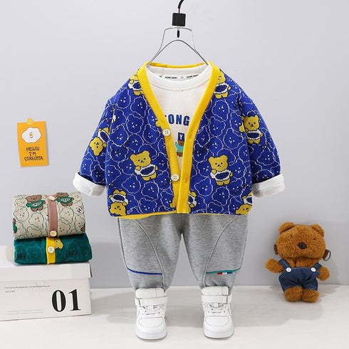 Boys children's clothing spring and autumn three-piece set