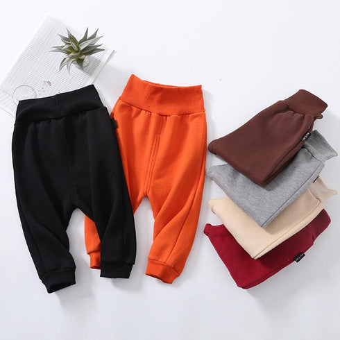 Spring and autumn plus velvet high waist belly pants