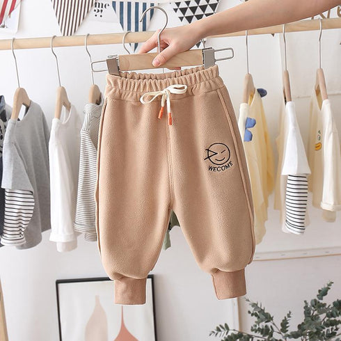 Winter velvet loose sports pants