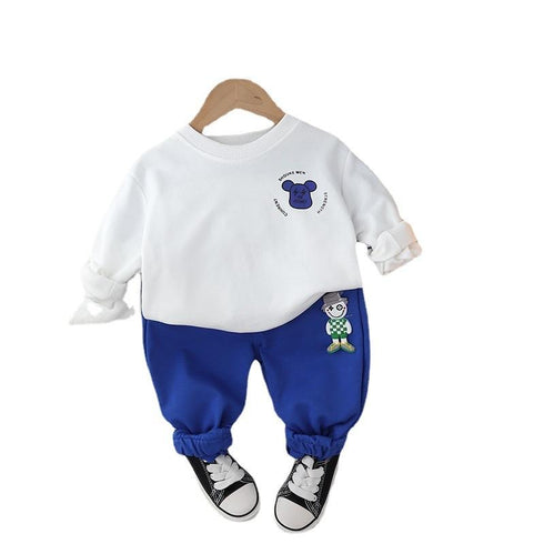 Boy's Long Sleeve Sweat Sports Pants Two-Piece Set