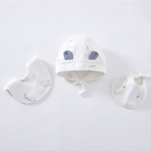 Newborn Baby Hat Summer Thin Cute Super Cute Pullover Hat Saliva Towel