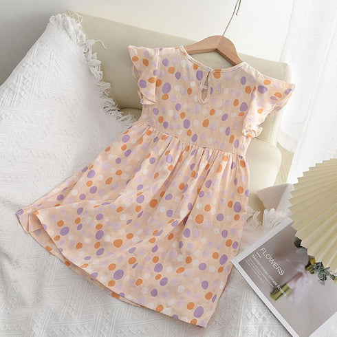 Girls Summer Dot Cute Princess Dress