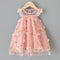 Summer Girl's Flower Lace Mesh Princess Dress