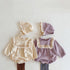 Spring baby 100-day lace ruffled long sleeve one-piece climbing suit